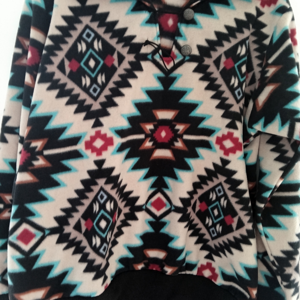 Geometric Patterned Pullover Sweater - image 2